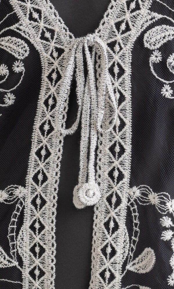 Anna Rose Embroidered Mesh Cover Up