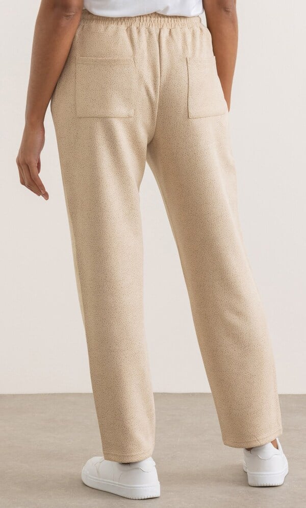 Suedette Pull On Tapered Leg Trousers
