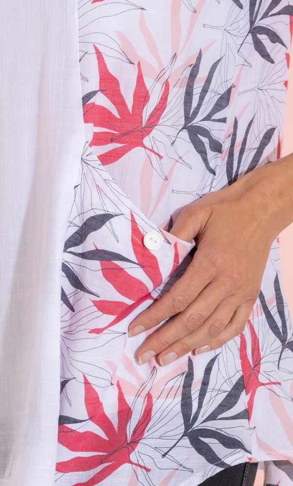 Printed Dip Hem Tunic Top