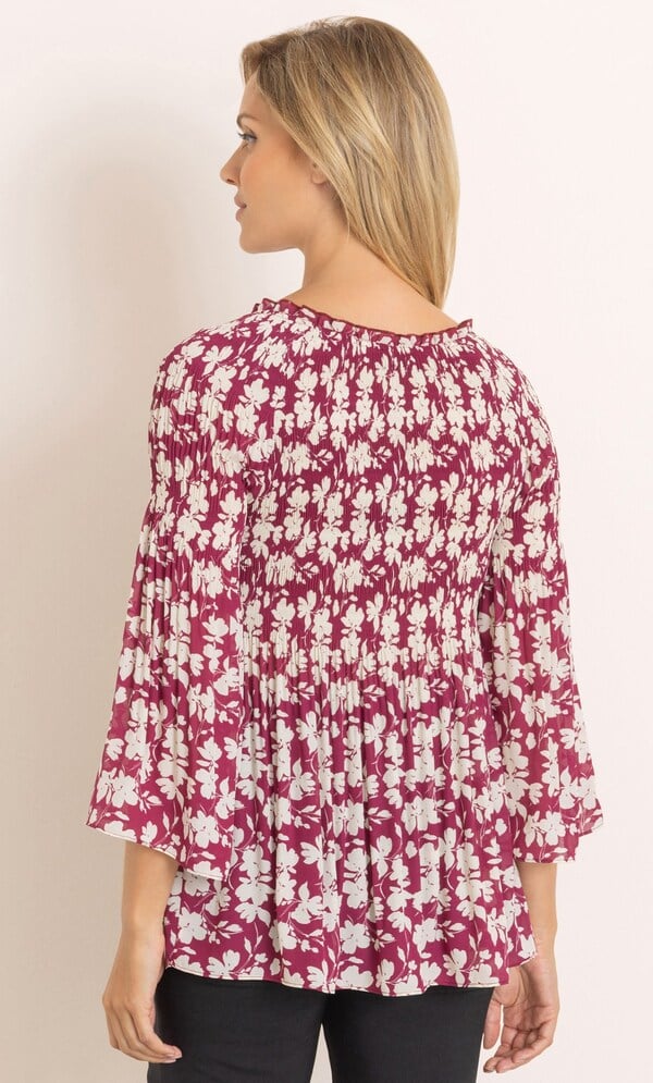 FLORAL PLEATED TOP (PASTEL)