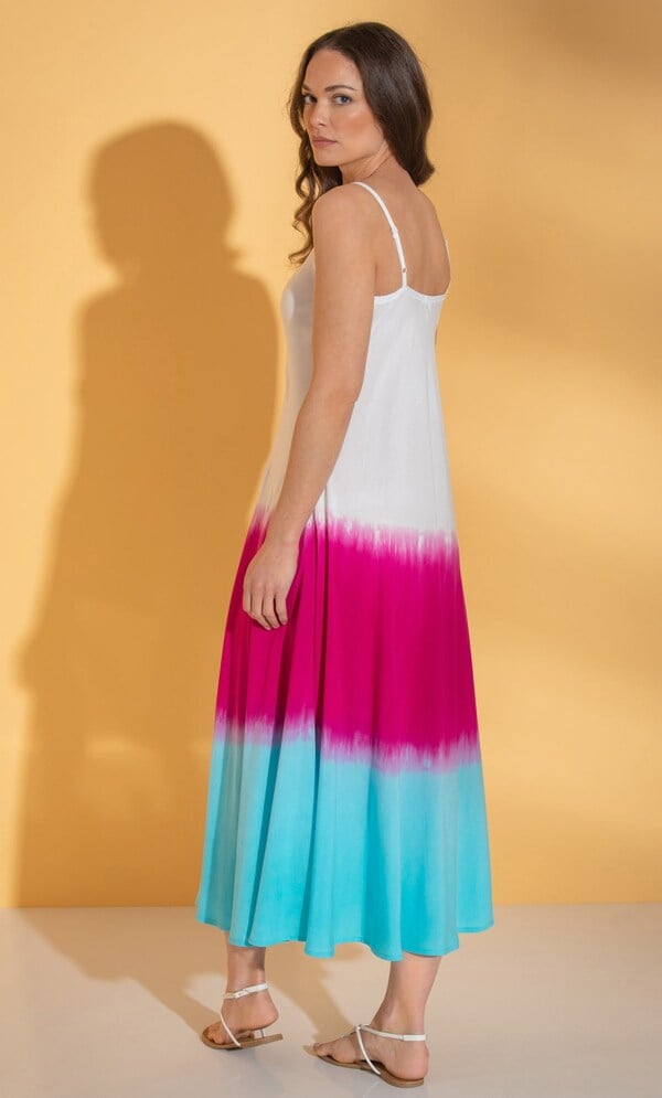 Strappy Dip Dye Maxi Dress