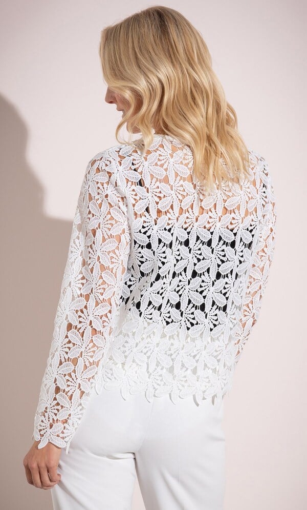Tie Front Lace Jacket
