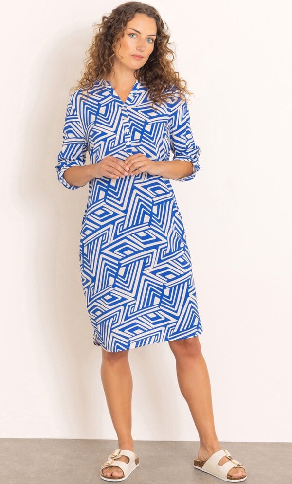Anna Rose Geometric Printed Dress