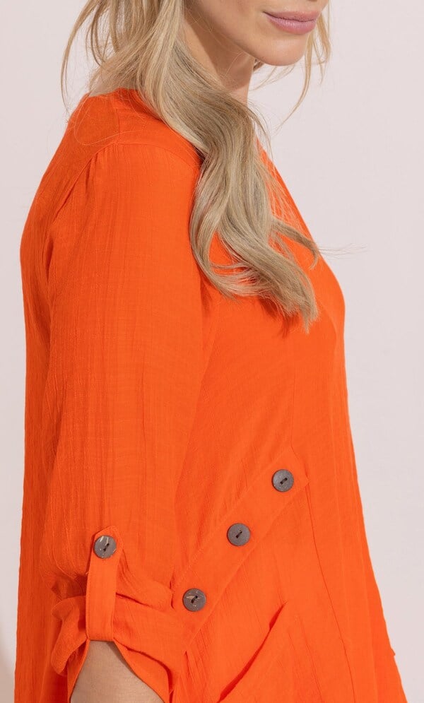 Dip Hem Pocket Tunic Top
