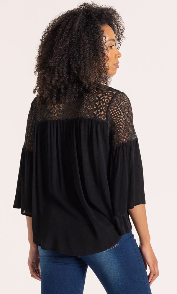 Lace Trimmed Blouse
