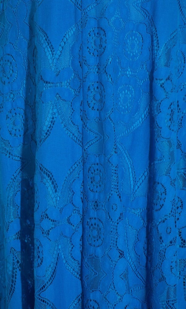Dipped Hem Lace Midi Dress