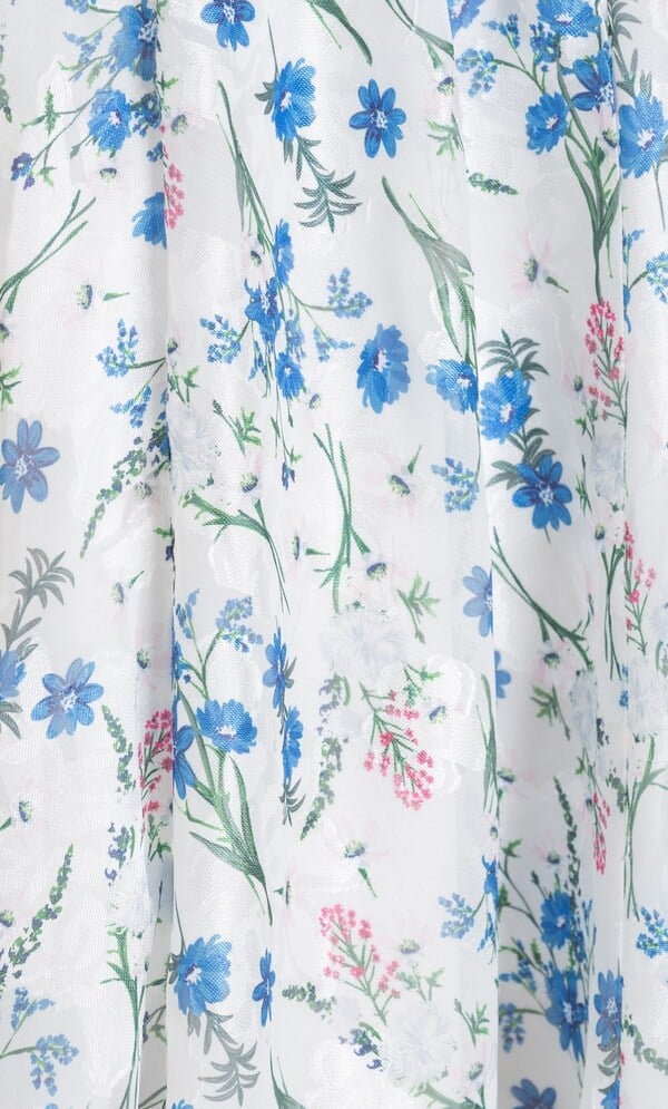 Anna Rose Garden Print Hanky Hem Skirt