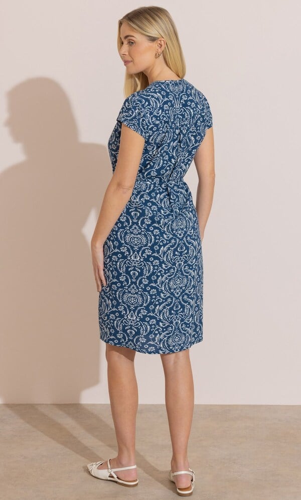 Printed Short Sleeve Dress