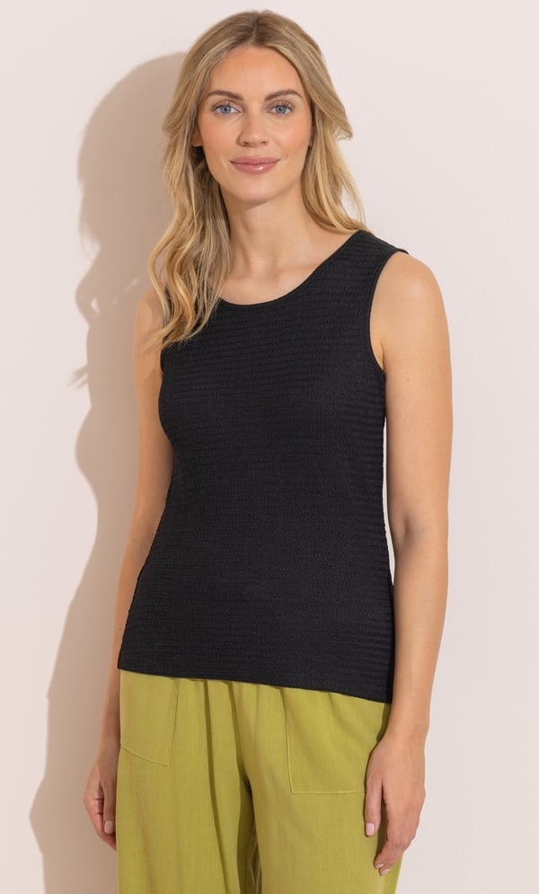 Textured Sleeveless Vest Top