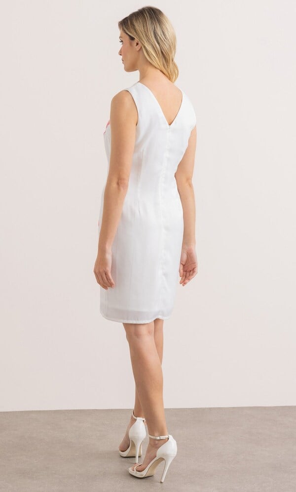 Floral Print Sleeveless Shift Dress