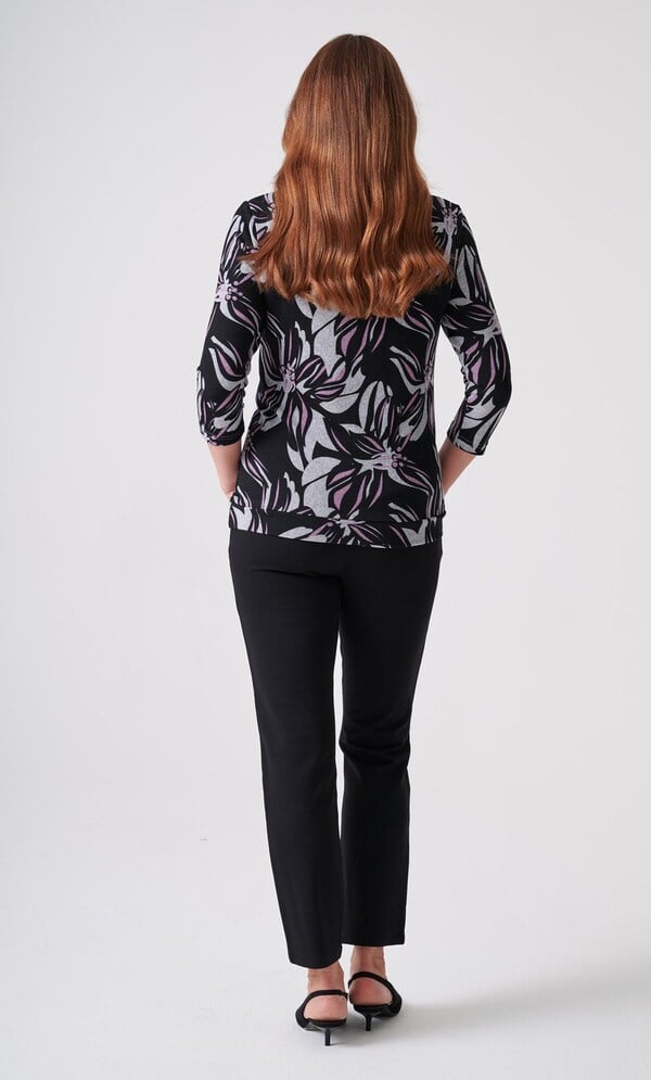 Anna Rose Printed Cowl Neck Top
