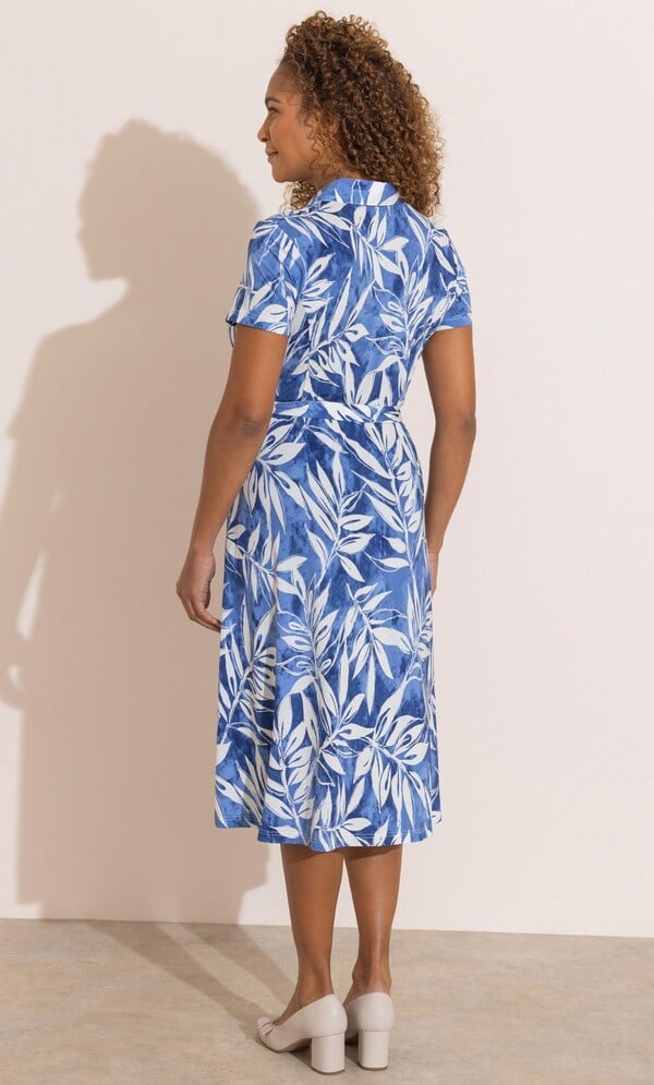 Anna Rose Printed Jersey Shirt Dress