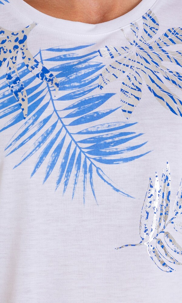 Foil Leaf Printed T Shirt