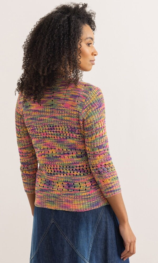 Space Dye Open Tape Yarn Knit Jumper