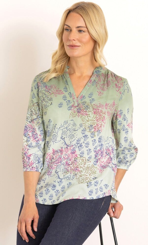 Print And Dip Dye Top