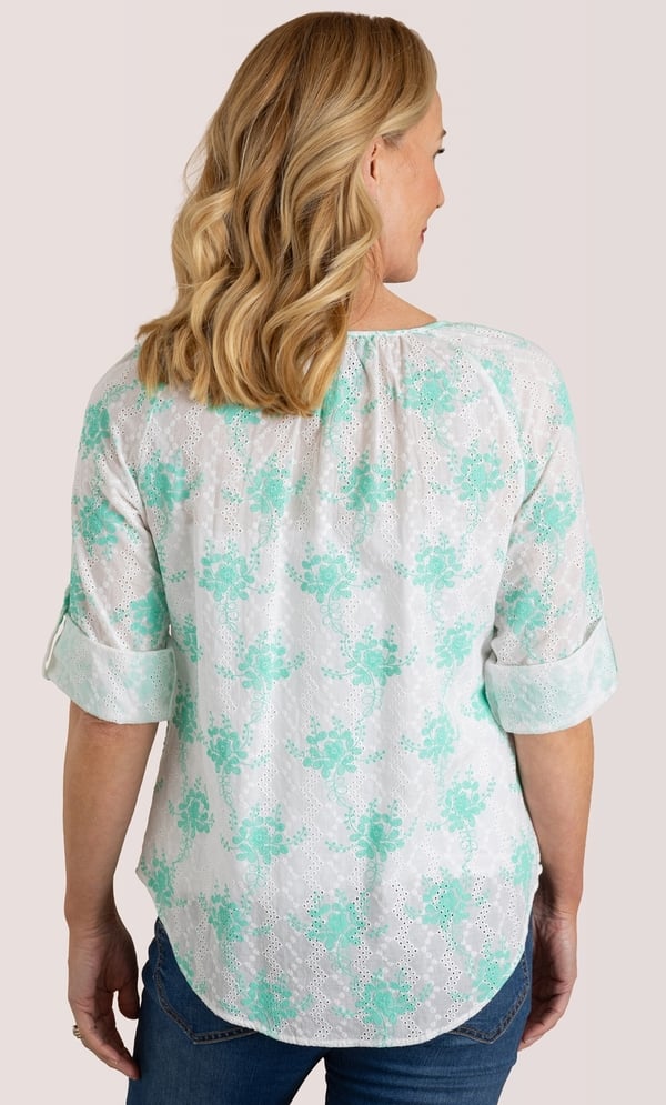 Anna Rose Cotton Schiffli Top