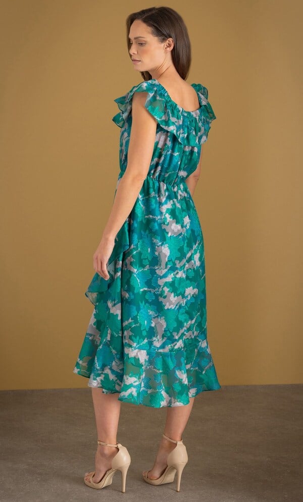 Burnout Ruffle Dress