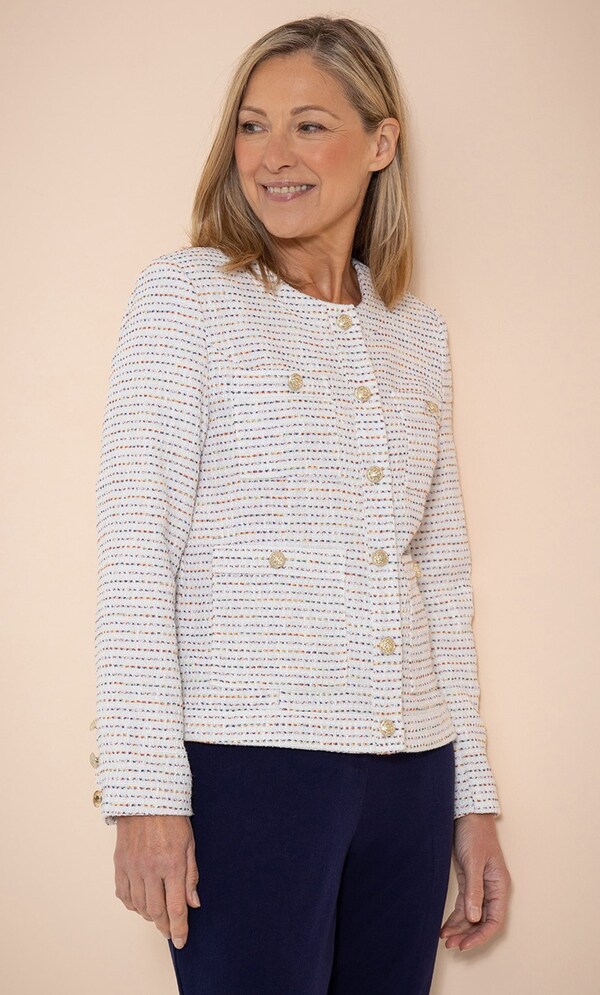 Anna Rose Textured Button Jacket