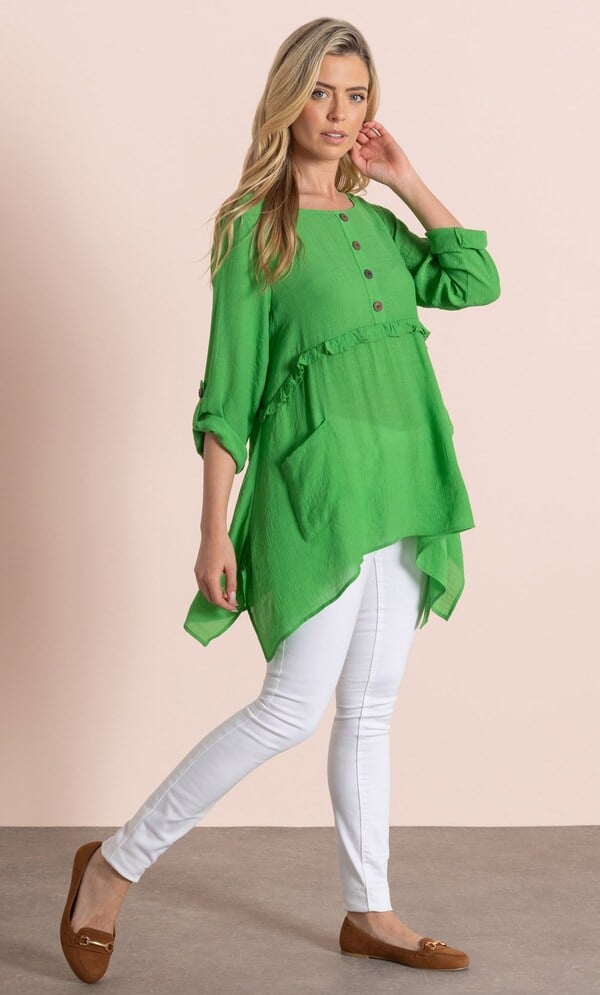 Dipped Hem Tunic Top