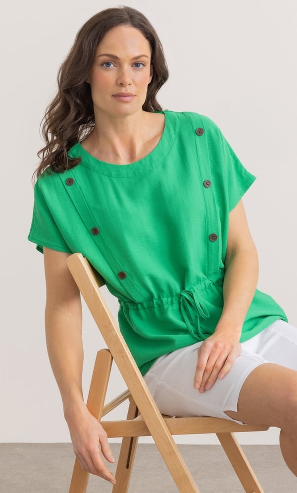 Tie Waist Short Sleeve Top