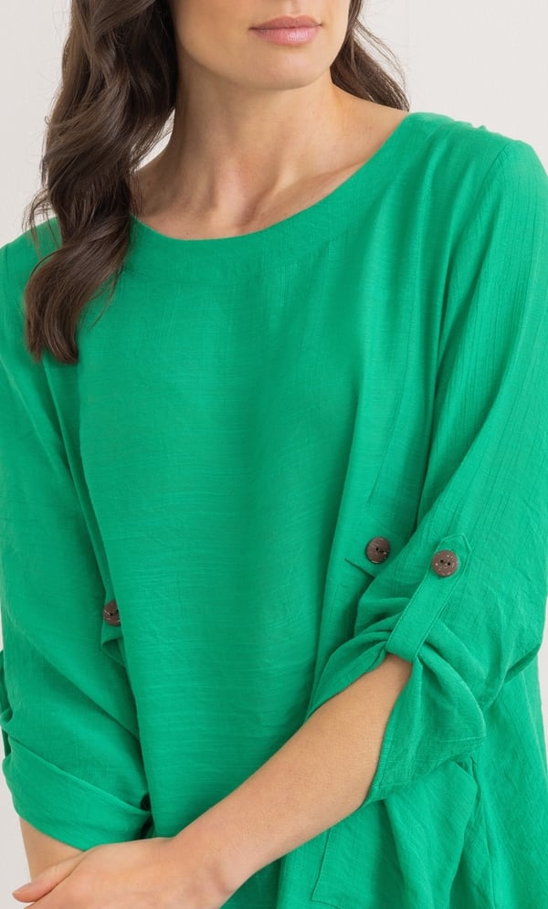 Dip Hem Pocket Tunic Top
