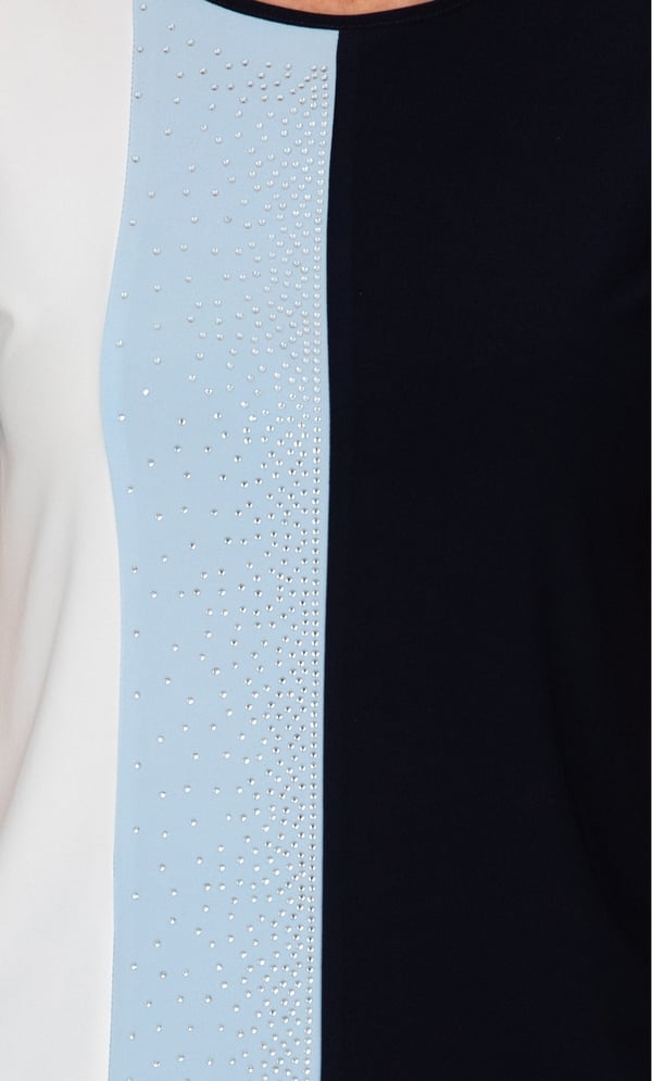 Anna Rose Colour Block Sparkle Top