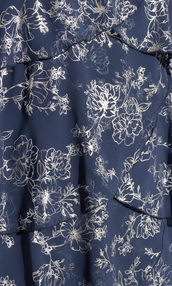 Shimmer Print Layered Dress