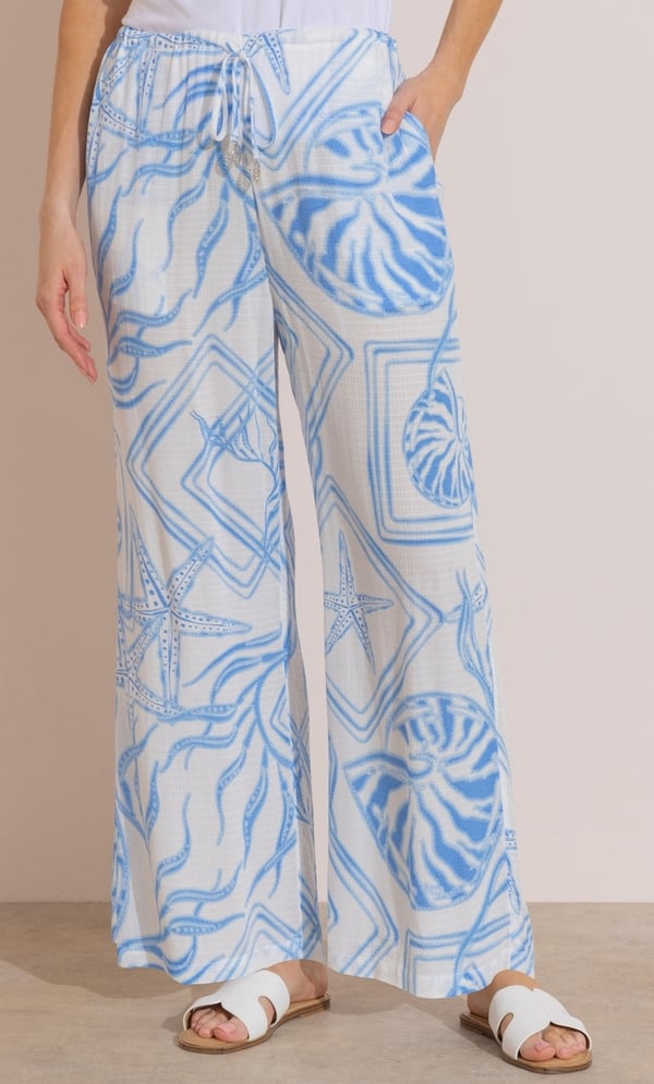 Printed Wide Leg Trouser