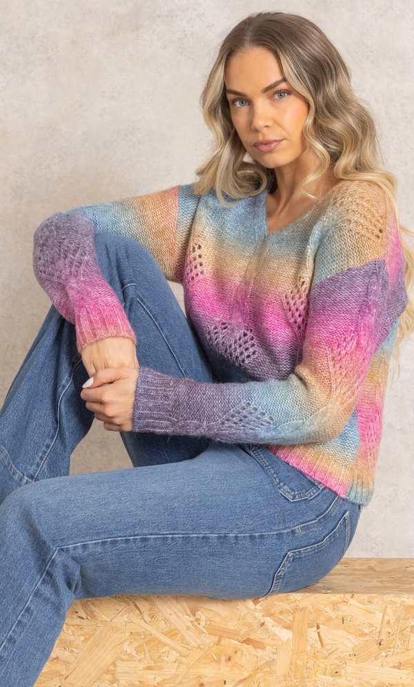 Eyelet Knitted Jumper