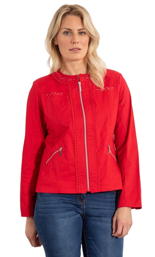 Embellished Cotton Blend Jacket