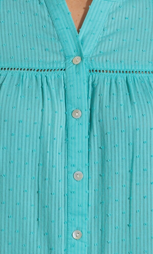 Cotton Dobby Shirt in Blue | Klass