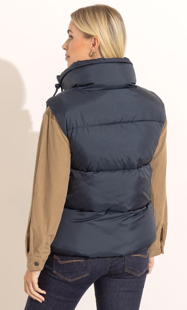 Padded High Collar Gilet