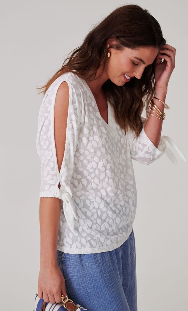 Burnout Jersey Tie Cuff Top