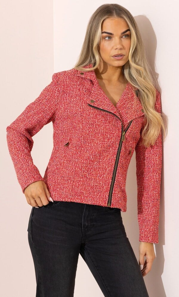 Textured Biker Jacket