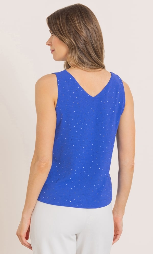 Embellished Sleeveless Textured Top