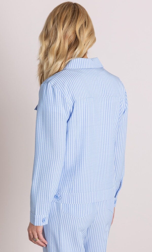Anna Rose Stripe Seersucker Jacket