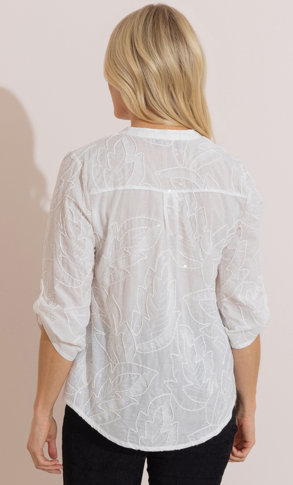 Anna Rose Embellished Cotton Blouse
