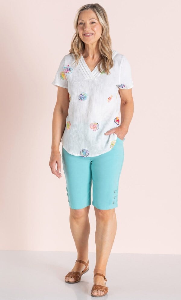 Anna Rose Embroidered Cotton Top