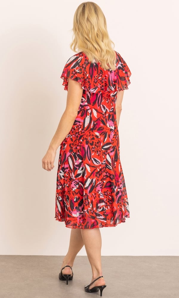 Floral Print Layered Dress