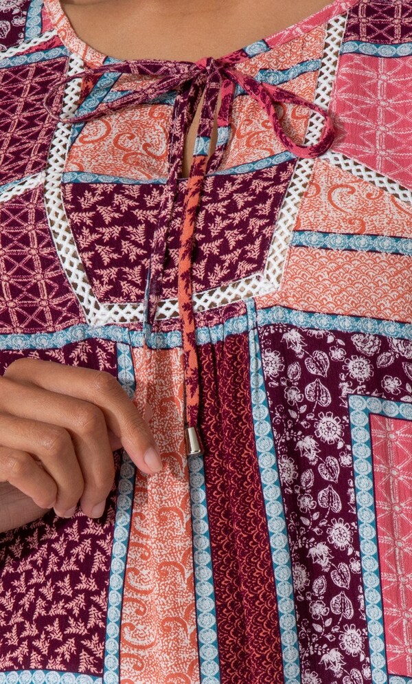 Patchwork Print Top