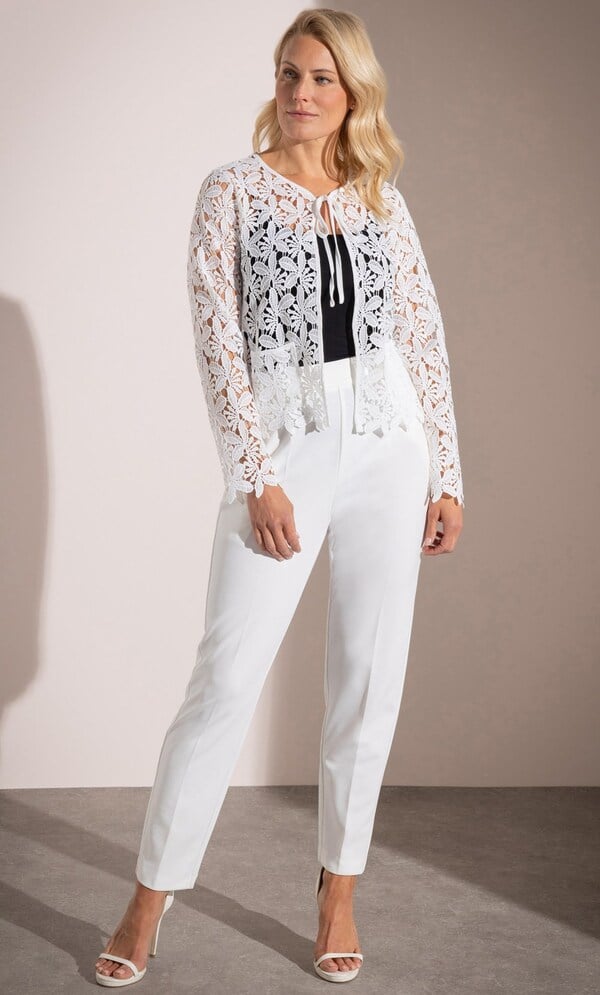 Tie Front Lace Jacket