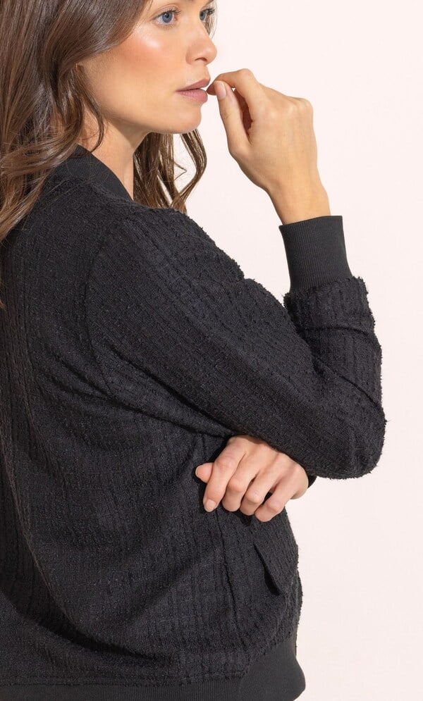 Boucle Bomber Jacket