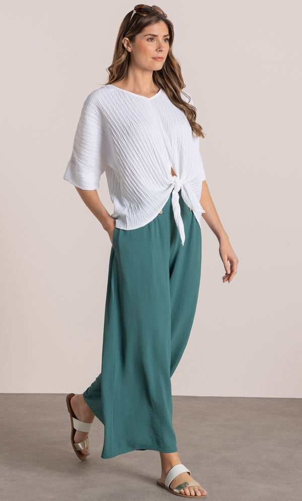 Pull On Wide Leg Trousers