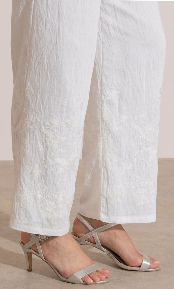 Anna Rose Embroidered Pull On Trousers