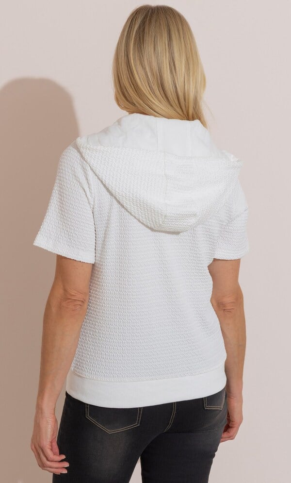 Anna Rose Short Sleeve Zip Up Hoodie