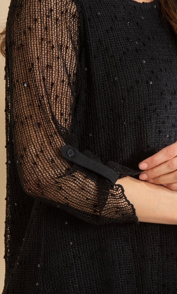 Embellished Layered Lace Tunic Top