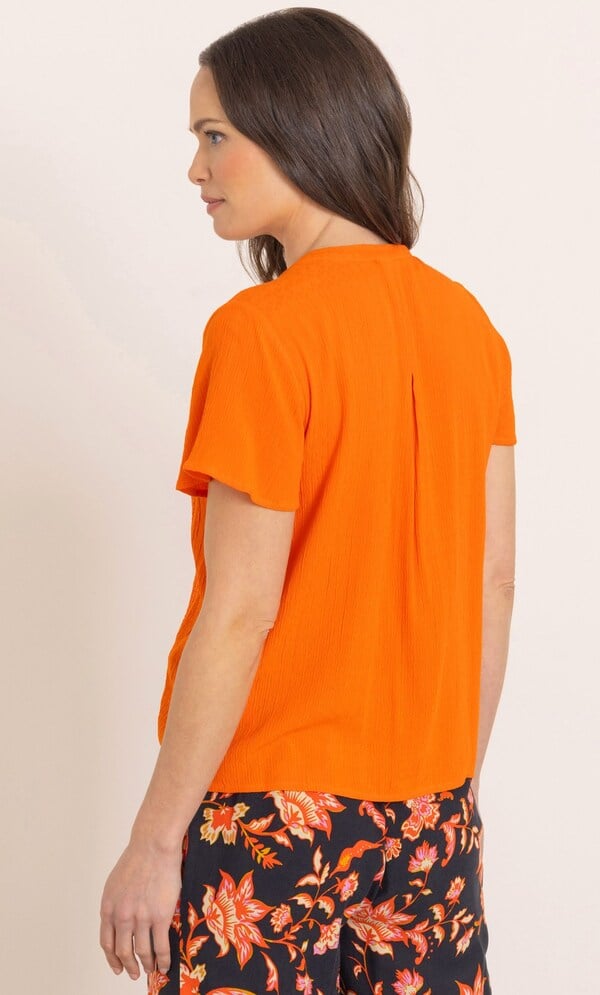 Tie Front Short Sleeve Blouse