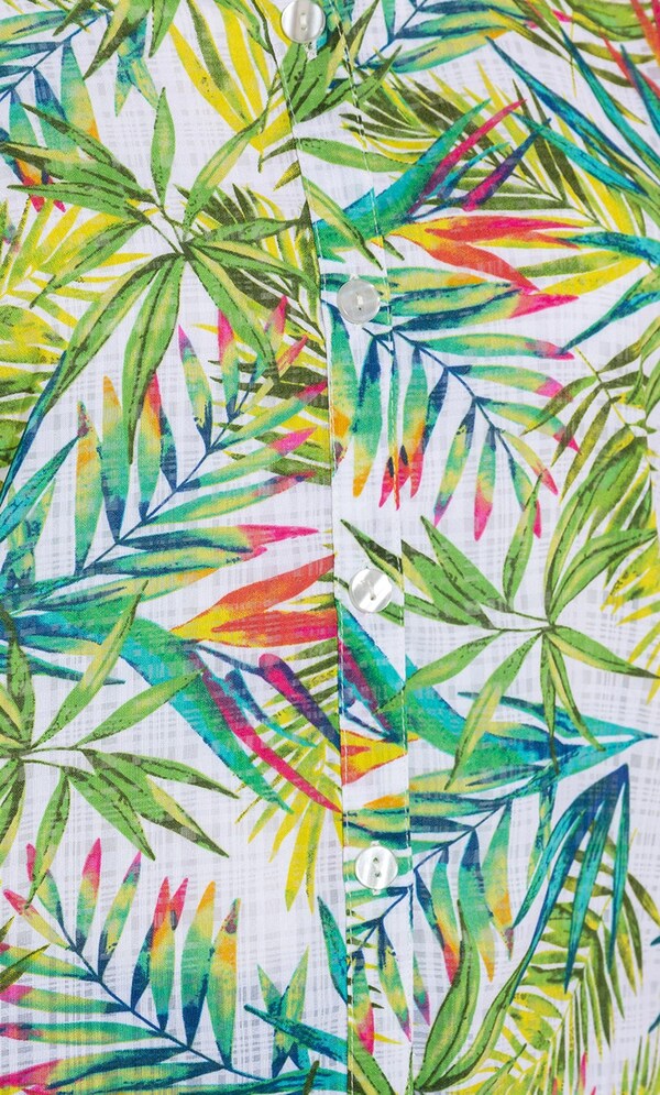 Anna Rose Leaf Printed Sleeveless Blouse