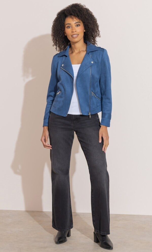 Suedette Biker Jacket