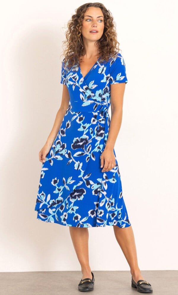Anna Rose Printed Short Sleeve Dress